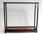 40" Dark Brown Wood and Solid Wood Square Display Cabinet
