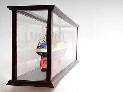 39" Dark Brown Glass Standard Display Stand