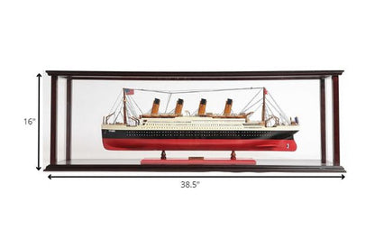 39" Dark Brown Glass Standard Display Stand