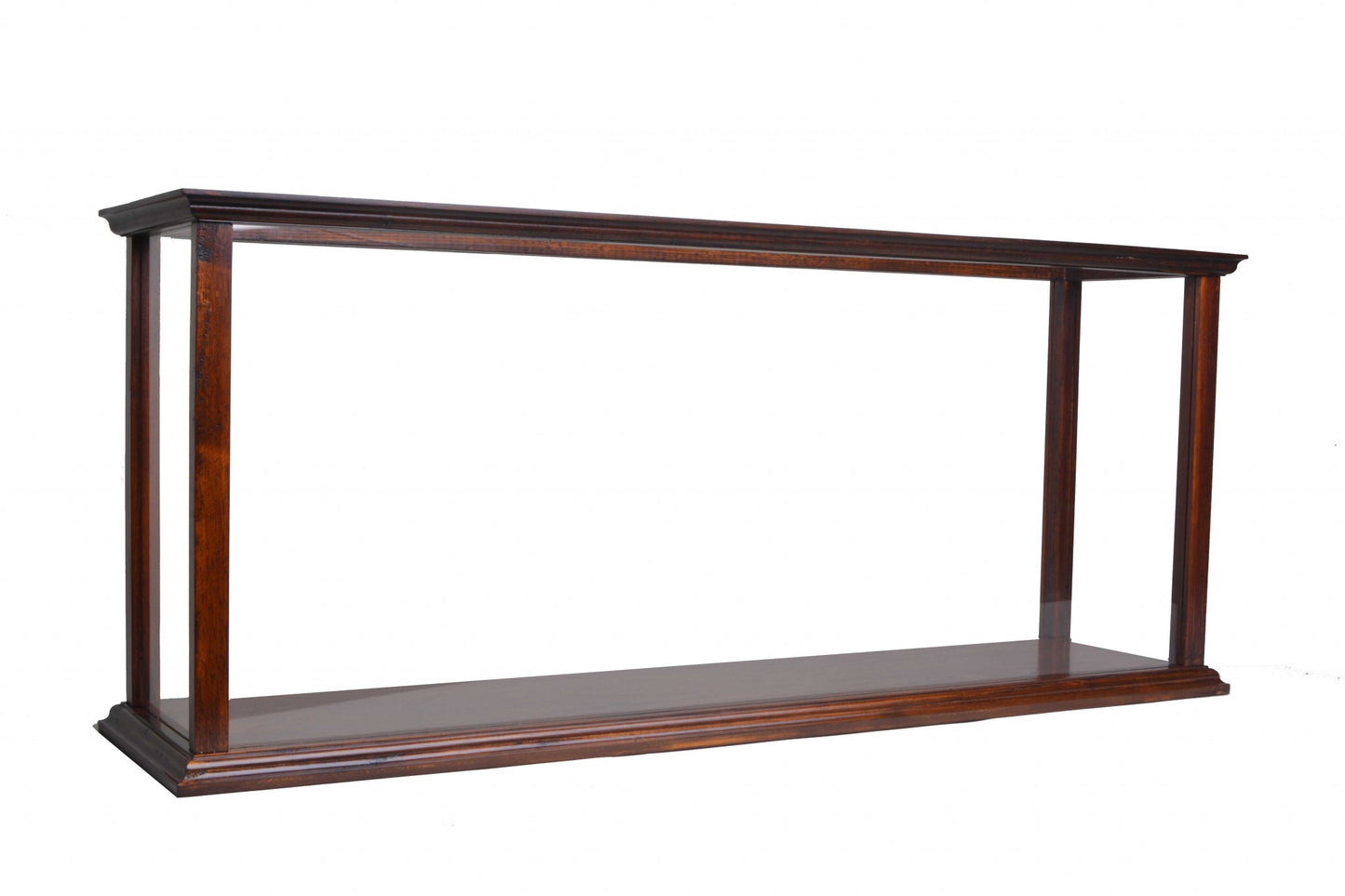 10" Dark Brown And Clear Glass Standard Display Stand