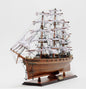 28" Brown Solid Wood Hand Painted Model Boat