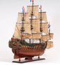 26" Brown Solid Wood Hand Painted Model Boat