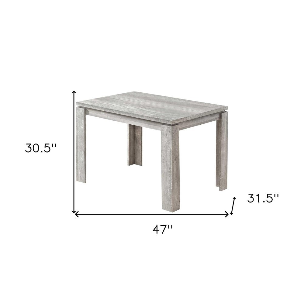 47" Gray Dining Table