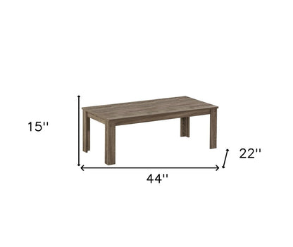 Set of Three 44" Taupe Coffee Table