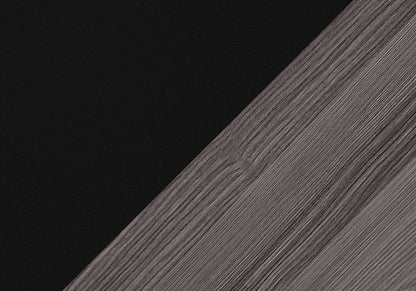 Set of Three 36" Gray And Black Wood Coffee Table With Shelf