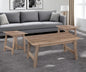 Set of Three 36" Taupe Coffee Table