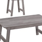 Set of Three 36" Gray Coffee Table