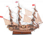 27" Brown Solid Wood Hand Painted Model Boat