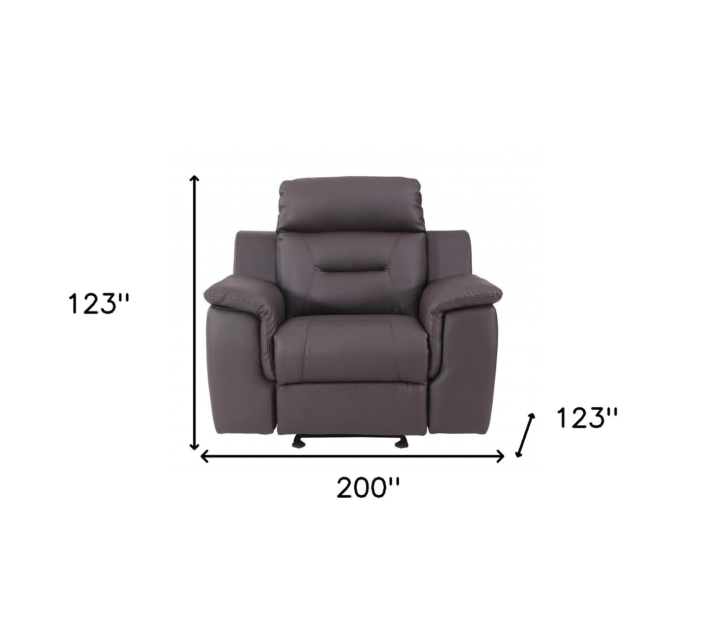 Three Piece Indoor Brown Genuine Leather Five Person Seating Set