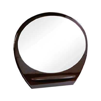 39" Brown Oval Framed Dresser Mirror