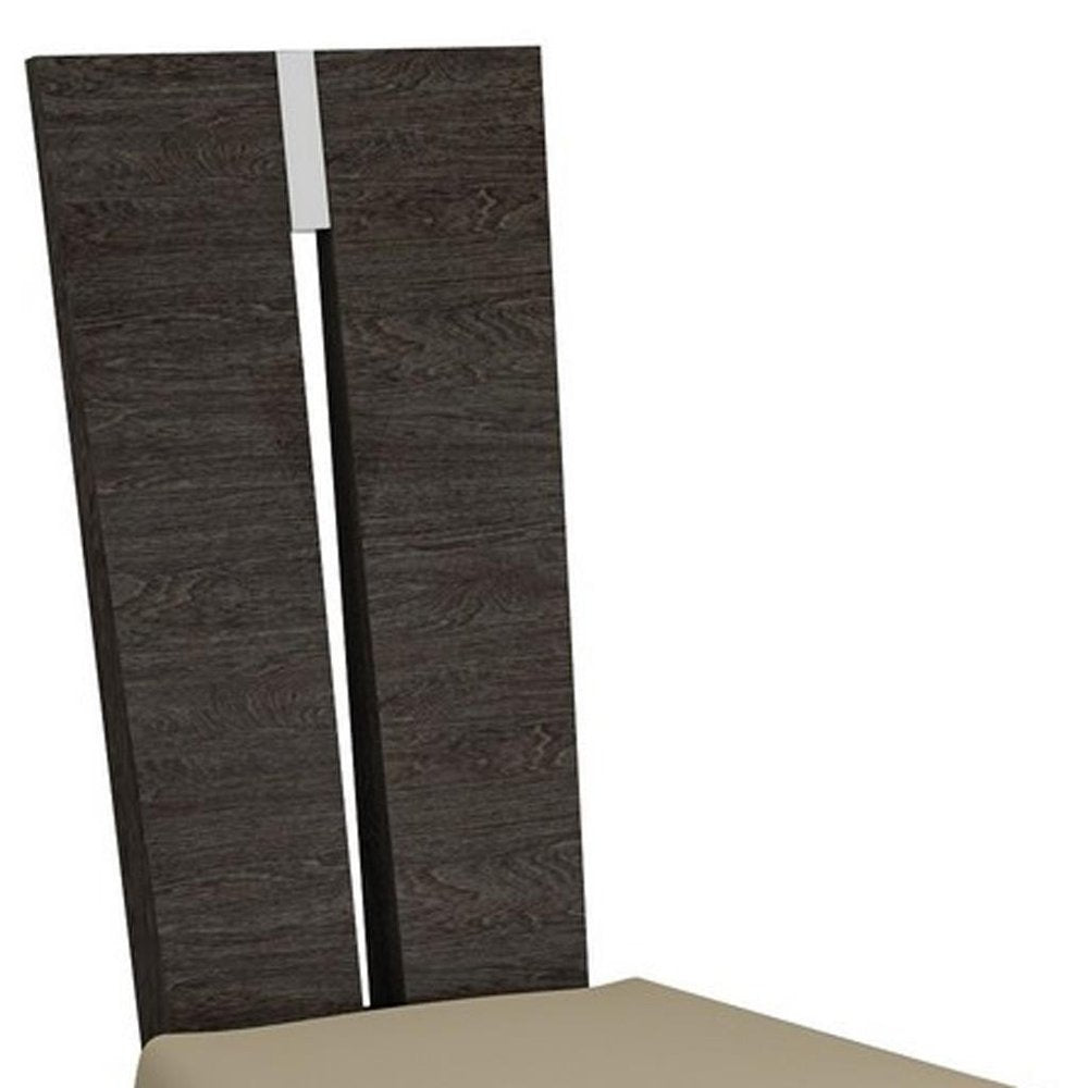 Seven Piece Gray Dining Set with Six Chairs