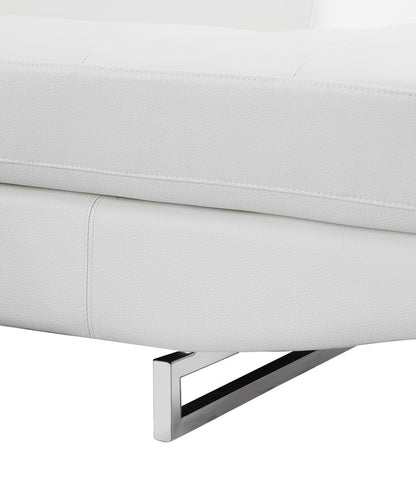 Gray Leather L Shaped Two Piece Corner Sectional