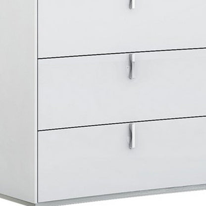 62" White Wood Six Drawer