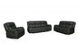 Three Piece Indoor Gray Microsuede Five Person Seating Set