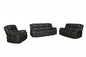Three Piece Indoor Gray Microsuede Five Person Seating Set