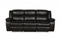 86" Brown Faux Leather Sofa With Black Legs