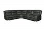 Gray Polyester Blend Reclining U Shaped Three Piece Corner Sectional With Console