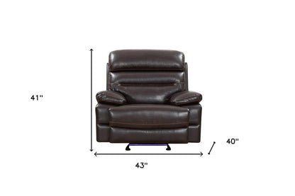 43" X 40" X 41" Brown  Power Reclining Chair