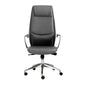 Gray and Silver Adjustable Swivel Faux Leather Rolling Executive Office Chair