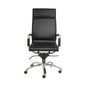 Black and Silver Adjustable Swivel Faux Leather Rolling Executive Office Chair