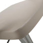 White And Silver Faux Leather And Steel Bar Chair