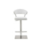 20 " White And Silver Stainless Steel Bar Chair