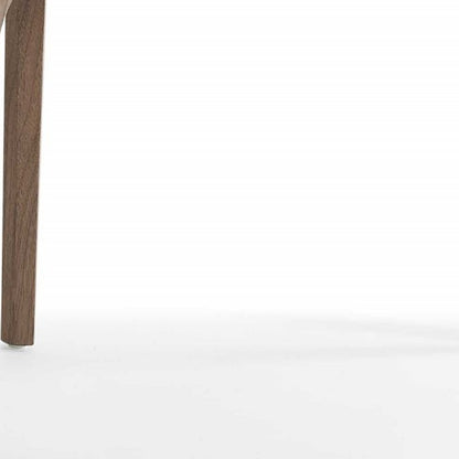 Set of Two White and Brown Upholstered Faux Leather Dining Side Chairs