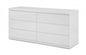 63" White Solid Wood Six Drawer Double Dresser