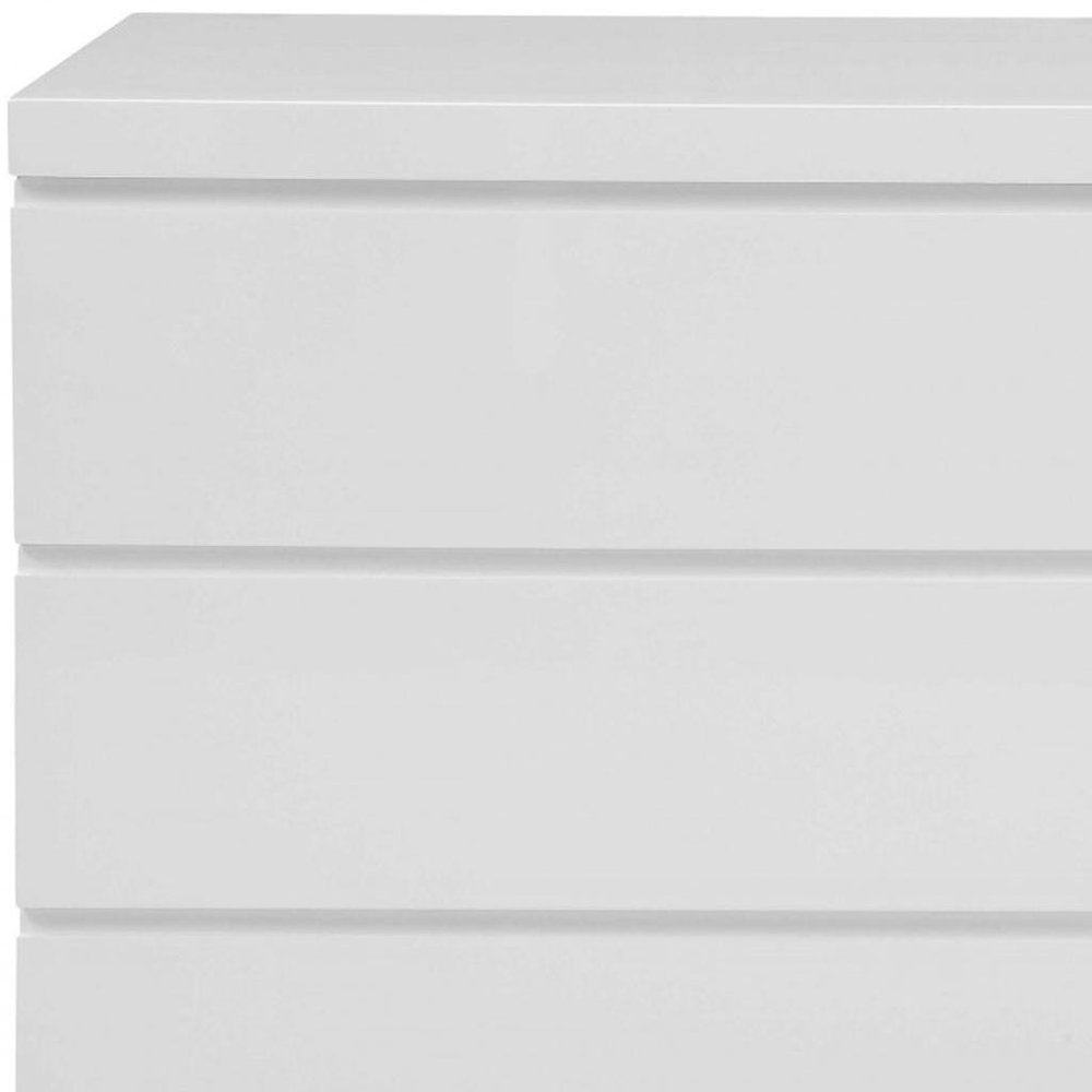 63" White Solid Wood Six Drawer Double Dresser