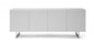79" White Stainless Steel Solid Console Table