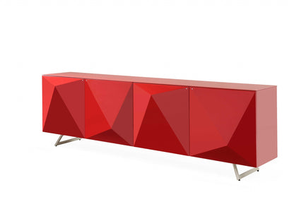 94 X 18 X 29 Red Metal Buffet