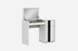 39" White Single Drawer Vanity Chest With Mirror