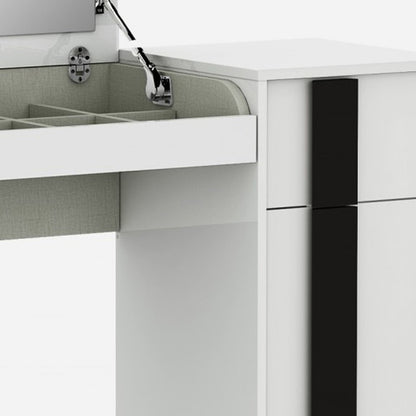 30" White Wood Single Drawer Combo Dresser