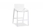 28" White Iron And Steel Counter Height Bar Chair