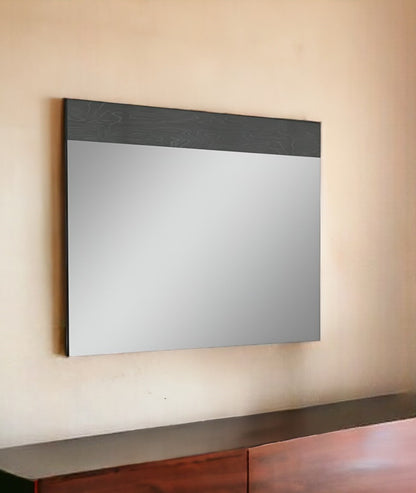 48" Gray Accent Framed Mirror