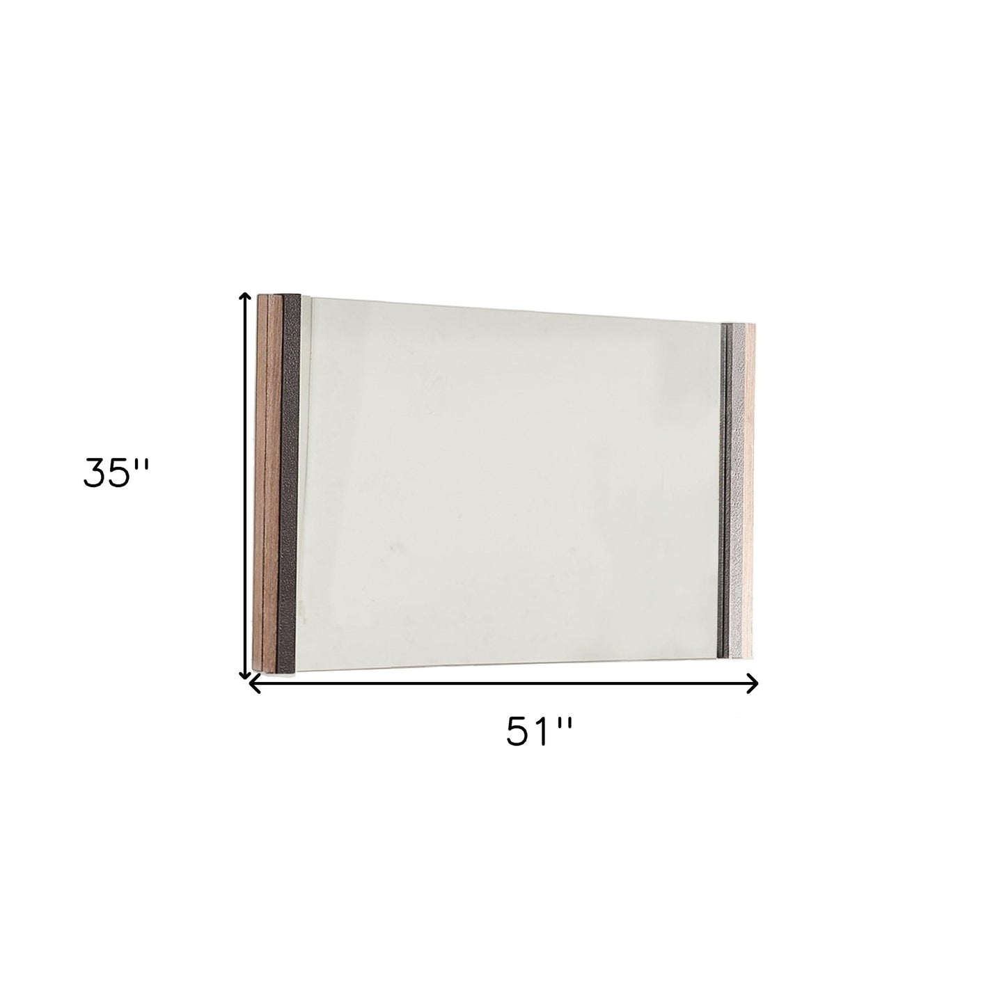 35" Natural Framed Accent Mirror