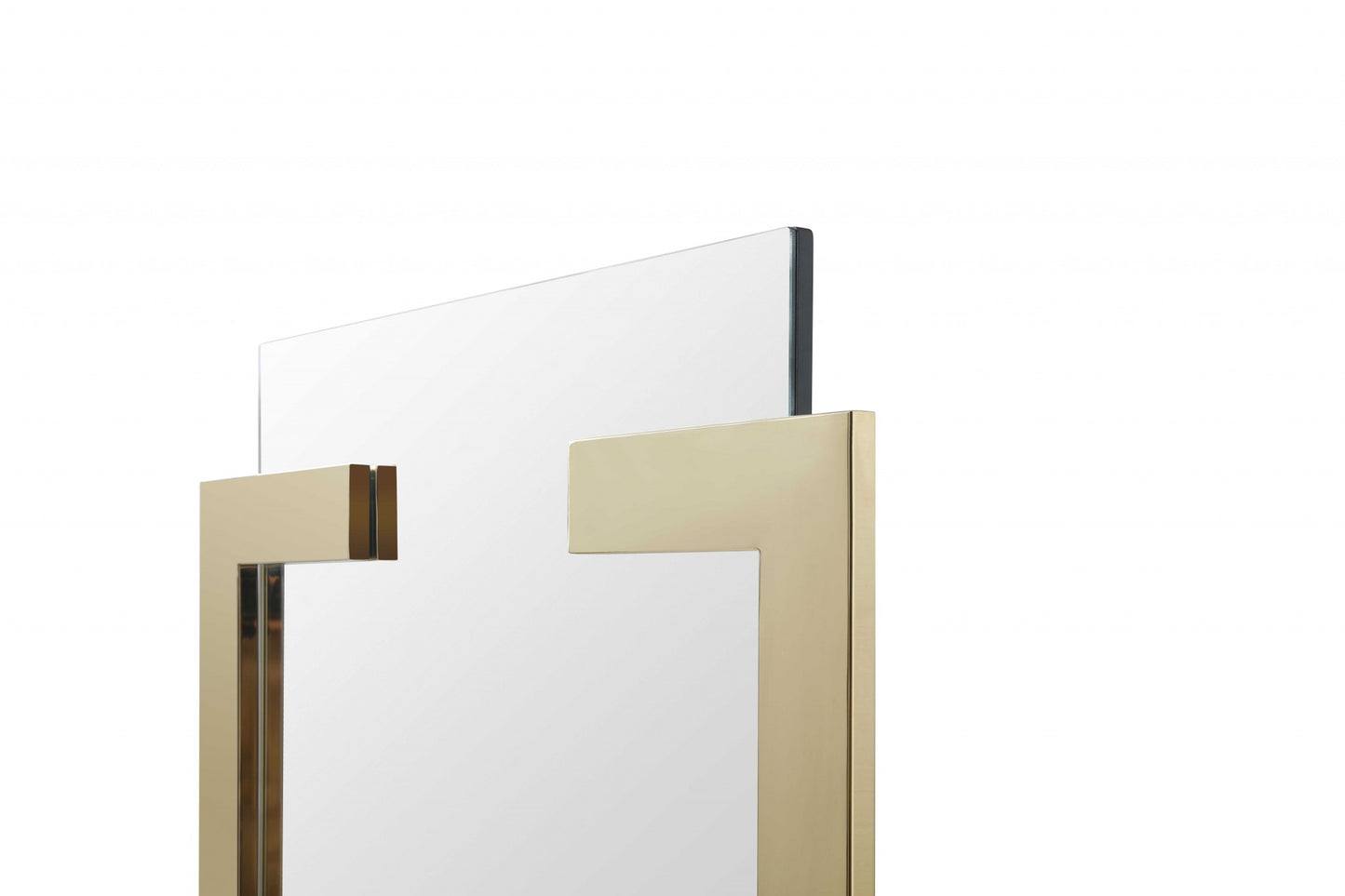 35" Gold Abstract Metal Framed Accent Mirror