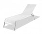 Set of Two 23" White and Chrome Indoor Outdoor Chaise Lounge