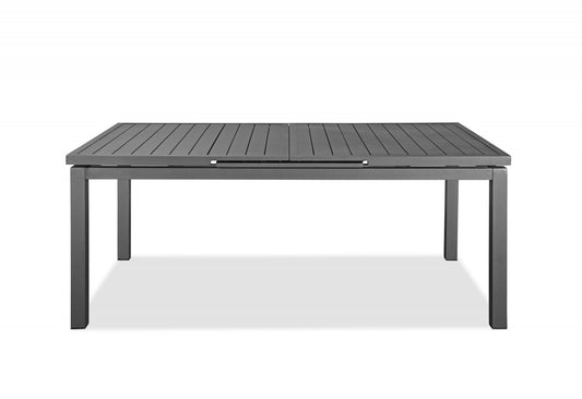 71" Gray Aluminum Extendable Outdoor Dining Table