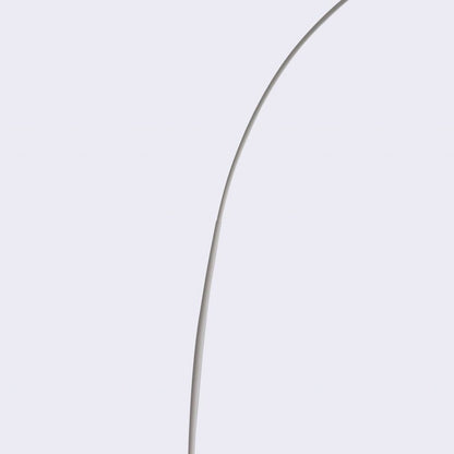 91" White Steel Arched With White Metal Shade