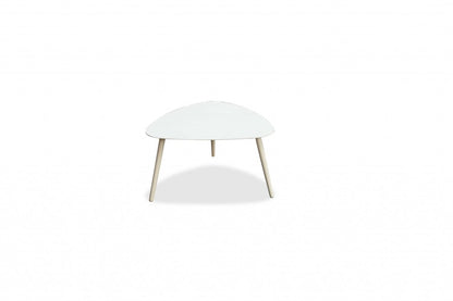 16" White Aluminum End Table