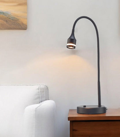 Matte Black Metal Led Adjustable Desk Lamp