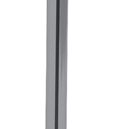 Black Nickel Finish Metal Tall White Shade Table Lamp