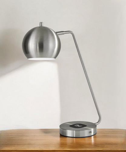 21" Gold Metal Desk Table Lamp With Gold Shade