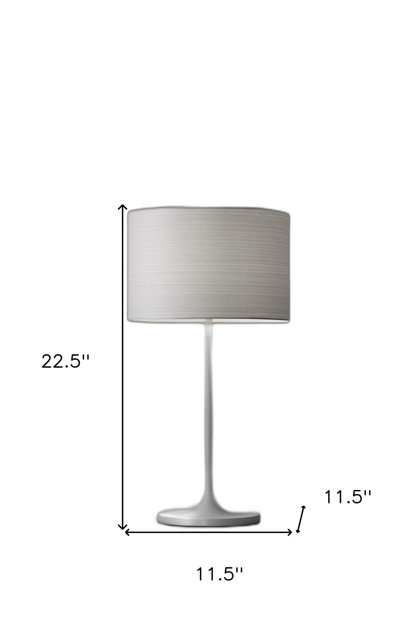 White On White Metal Table Lamp