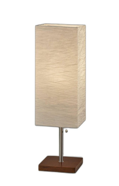 26" Brown Bedside Lamp With Square Shade