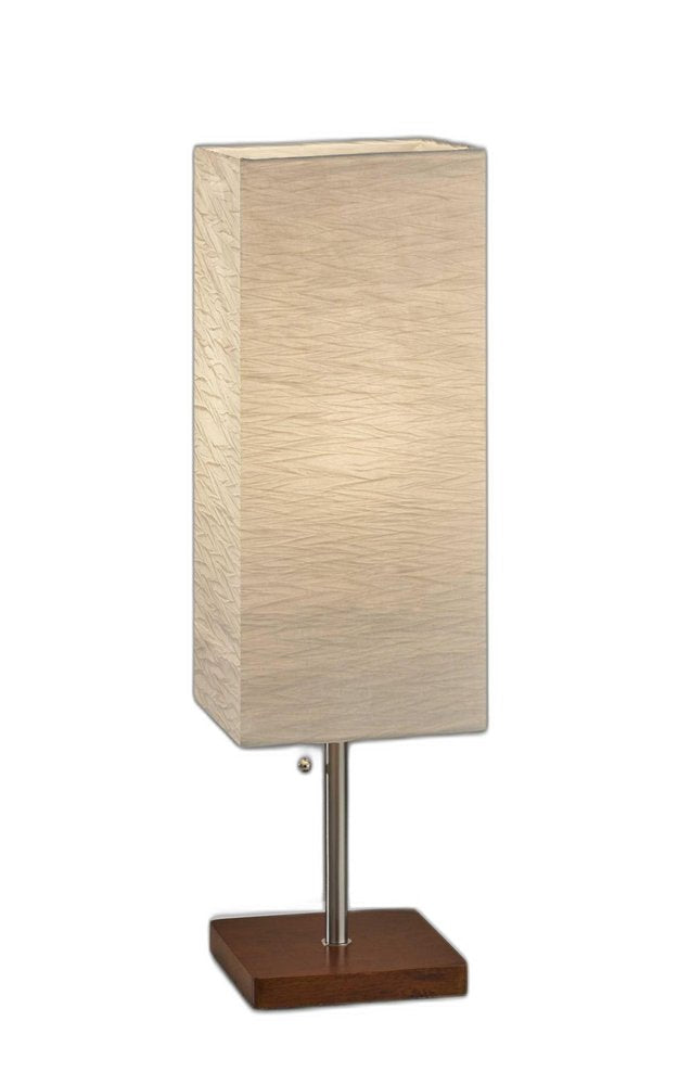 26" Brown Bedside Lamp With Square Shade