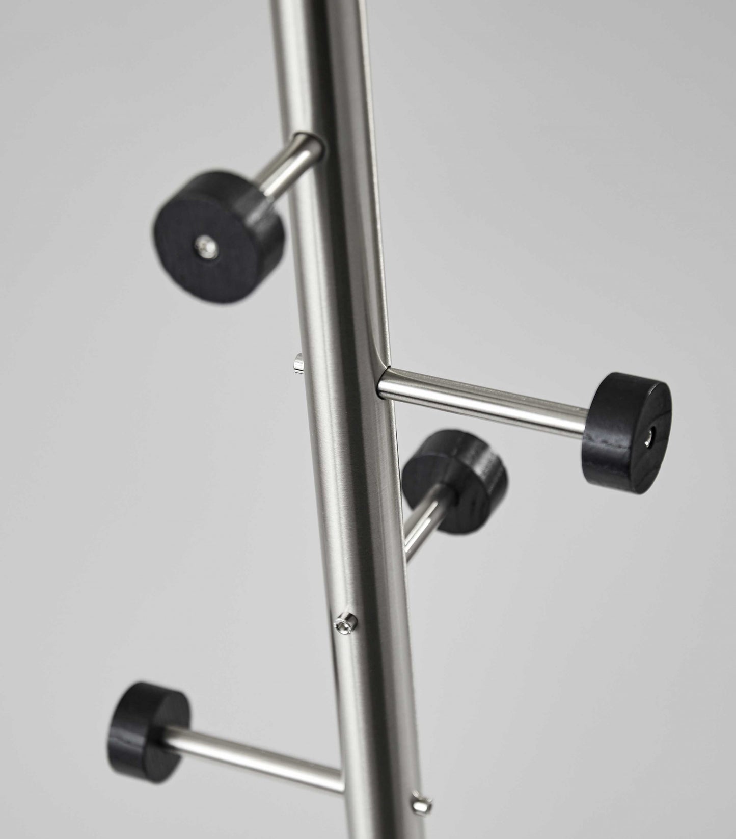 12" X 67.5" Brushed Steel Brushed Steel Coat Rack