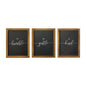 Set of Three Be Kind Be Gentle Be Humble Brown Wood Frame Wall Decor