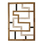 Modern Maze Natural White And Black Wood Panel Wall Art